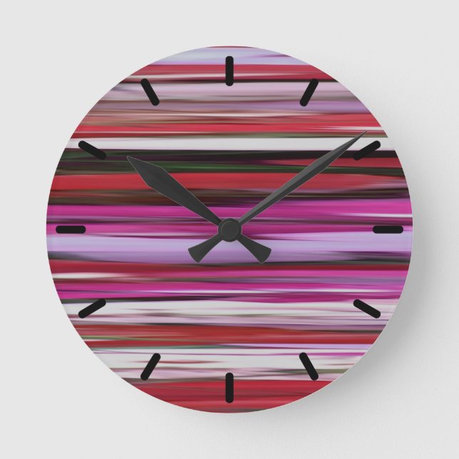 Horloge Ronde Abstrait #2 : Flou rouge (Recto)