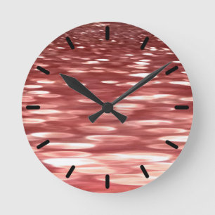 Horloge Ronde Abstrait #2 : Flou rouge