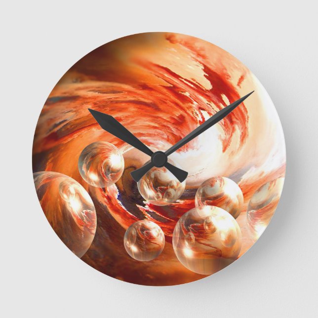 Horloge Ronde Abstrait contemporain (Recto)