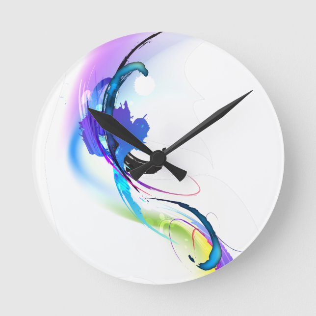Horloge Ronde Abstrait Morning Glory Paint (Recto)