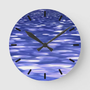 Horloge Ronde Abstrait n° 3 : Bleu