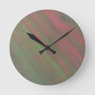 Horloge Ronde Abstrait rouge