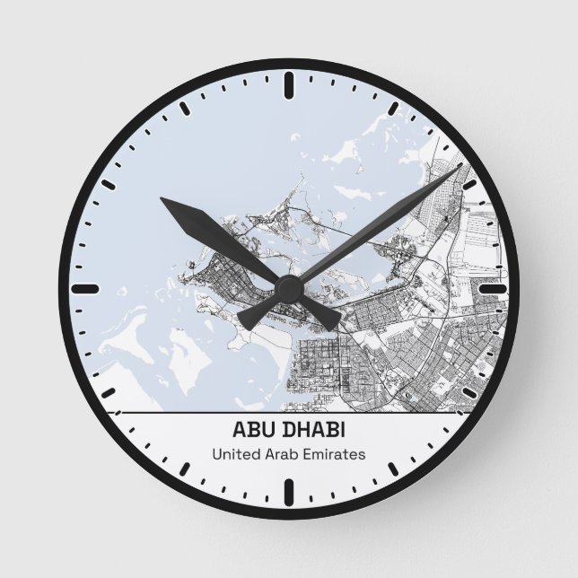 Horloge Ronde Abu Dhabi Clock City Line Art (Recto)