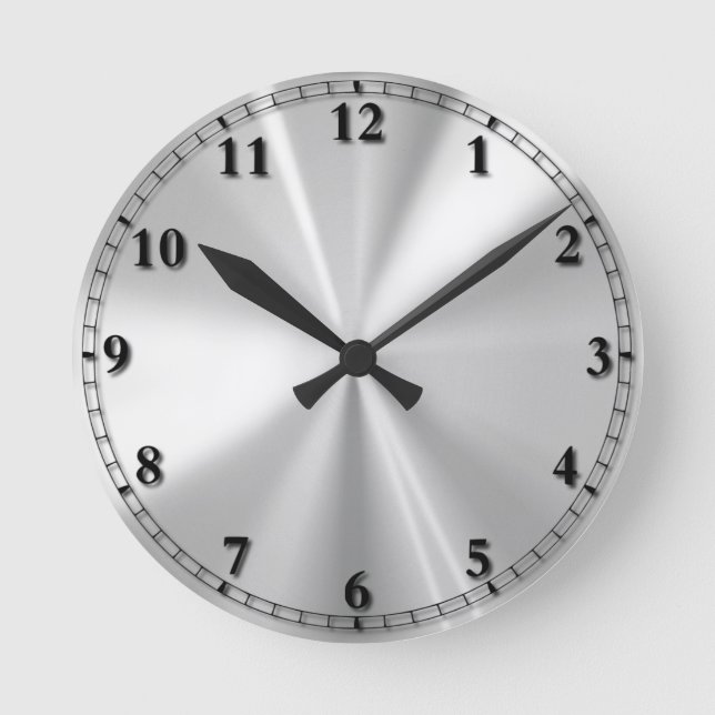 Horloge Ronde acier inoxydable (Recto)