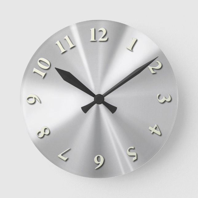 Horloge Ronde acier inoxydable (Recto)