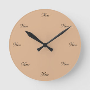 Horloge Ronde Acrylic Wall Clock "The Time is Now"
