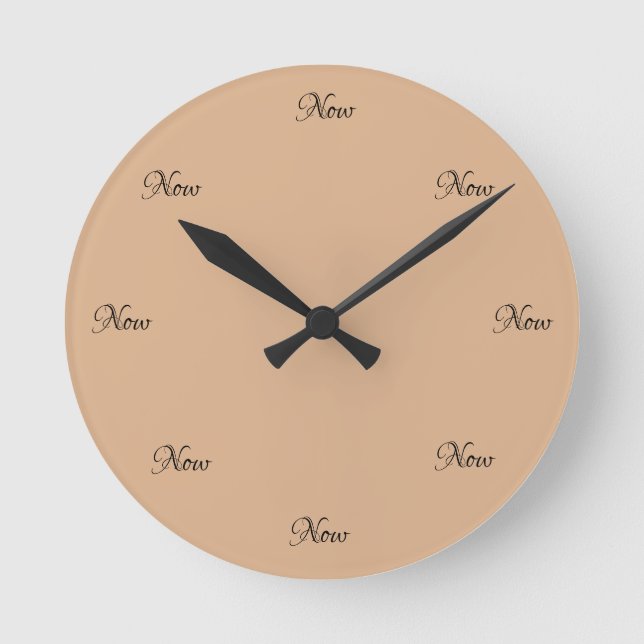 Horloge Ronde Acrylic Wall Clock "The Time is Now" (Recto)
