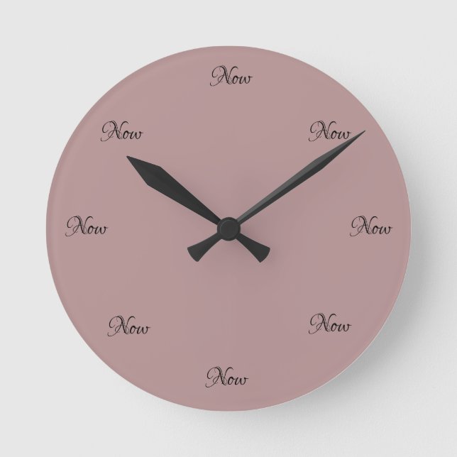 Horloge Ronde Acrylic Wall Clock "The Time is Now" (Recto)