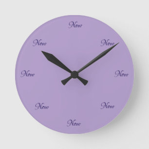 Horloge Ronde Acrylic Wall Clock "The Time is Now"