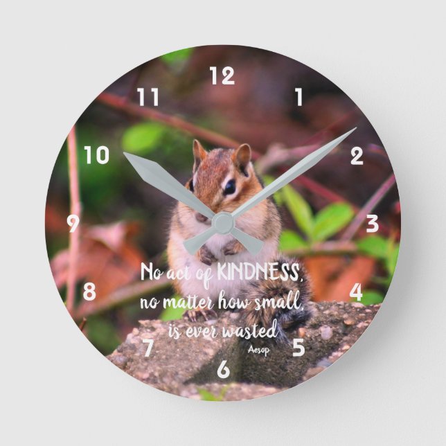 Horloge Ronde Actes De Gentillesse Citation Inspirationnelle Chi (Recto)