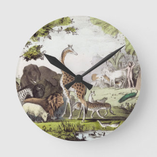 Horloge Ronde Adam nomme les créatures