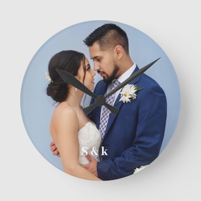 Horloge Ronde Add Your Own Photo (Recto)