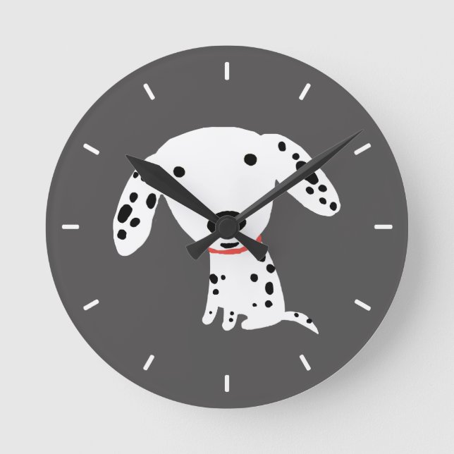 Horloge Ronde Adorable Dalmatian Puppy Dog Cute Animal Lover (Recto)