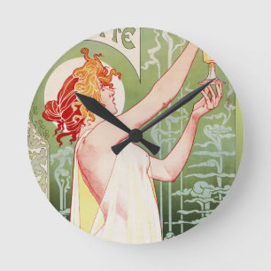 Horloge Ronde Affiche française "absinthe Robette " de nouveau