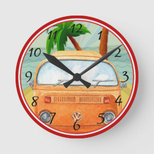 Horloge Ronde Affiche : Travel California Round Clock