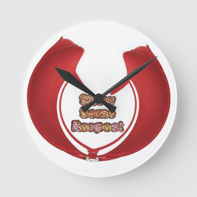 Horloge Ronde Afficher un peu de respect Imprimé (Recto)