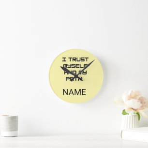 Horloge Ronde Affirmations Inspirantes & Cadeaux de Confiance en