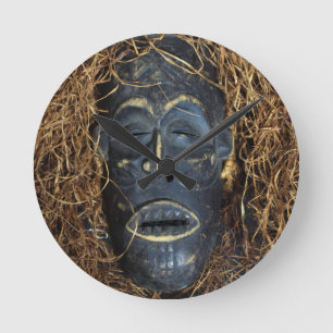 Horloge Ronde African mask