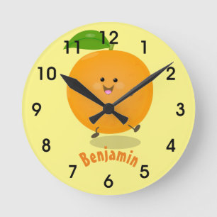 Horloge Ronde Agréable agrumes d'oranger à danser 24h/24