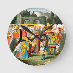 Horloge Ronde Alice à Wonderland