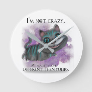 Horloge Ronde Alice à Wonderland.