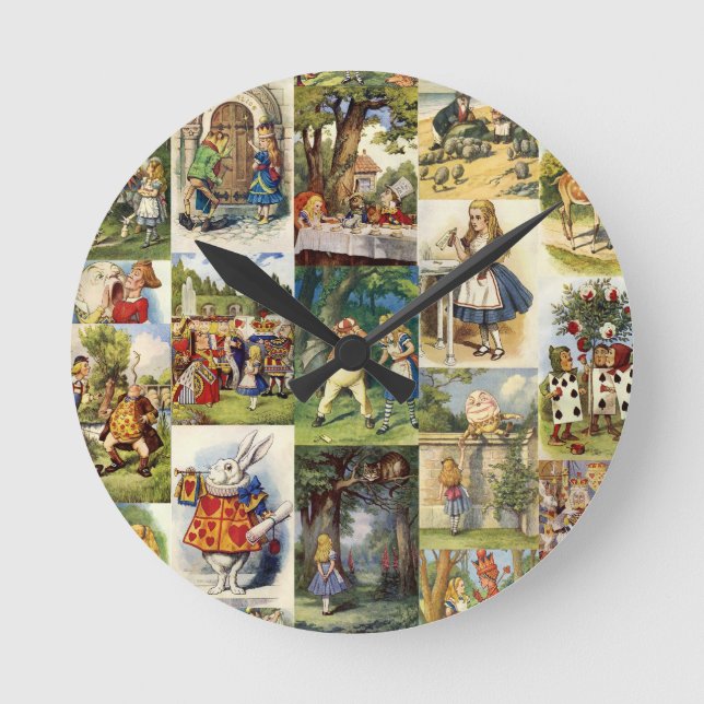 Horloge Ronde alice au pays des merveilles (Recto)
