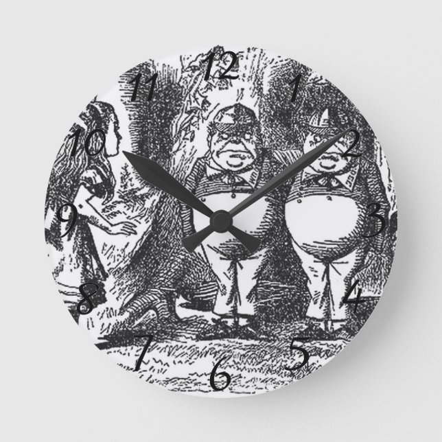 Horloge Ronde Alice au pays des merveilles (Recto)