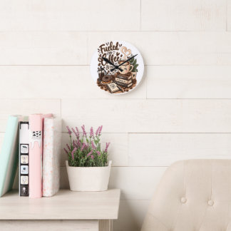 Horloge Ronde Alimenté par le Café & de Bonne Humeur – Amateur d