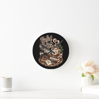 Horloge Ronde Alimenté par le Café & de Bonne Humeur – Amateur d