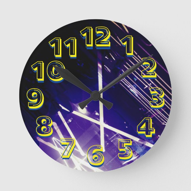 Horloge Ronde Alistra Cyber Punk Neon Rave Purple (Recto)