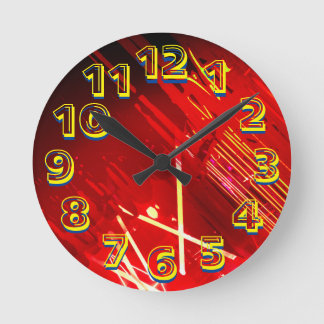 Horloge Ronde Alistra électronique Cyber Punk Neon Fire Rouge
