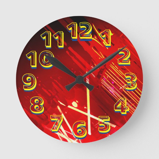 Horloge Ronde Alistra électronique Cyber Punk Neon Fire Rouge (Recto)