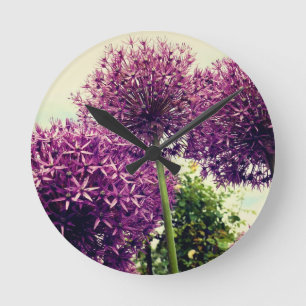 Horloge Ronde Allium pourpre