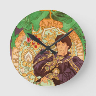 Horloge Ronde Alphonse Mucha Prince and Dragon