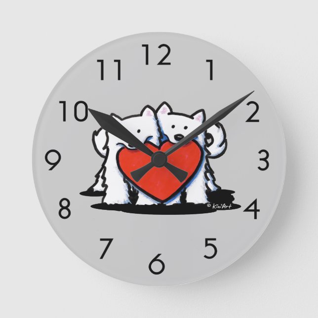 Horloge ronde américaine Eskimo coeur duo (Recto)