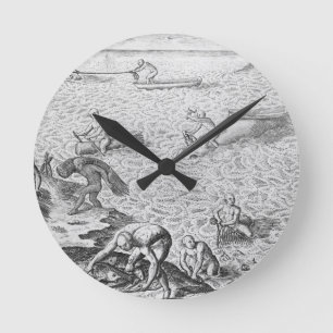 Horloge Ronde American Indian method of whaling, from an account