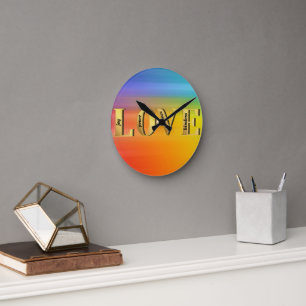 Horloge Ronde AMOUR-Fruits de l'Esprit de Dieu Christain Foi