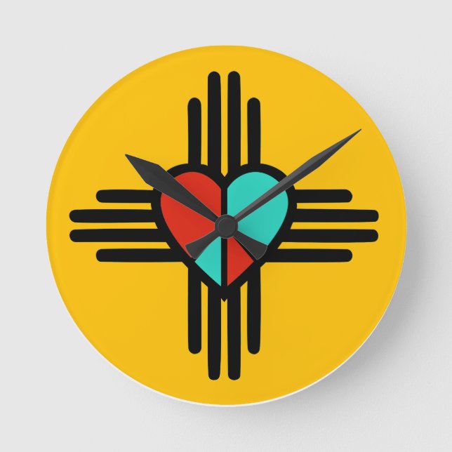 Horloge Ronde Amour, Nouveau-Mexique, Paix (Recto)
