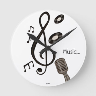 Horloge Ronde Amoureux de la musique