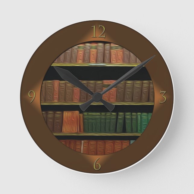 Horloge Ronde Amoureux des livres (Recto)