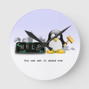 Horloge Ronde Amusant Anti Daylight Économie de temps numériqu