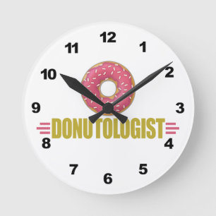 Horloge Ronde Amusant âpre le foin de donut