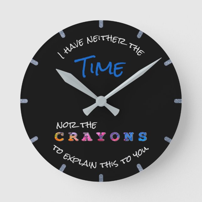 Horloge Ronde Amusant, ni le temps ni les rayons pour expliquer  (Recto)