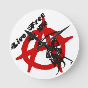 Horloge Ronde Anarchy Grim Reaper