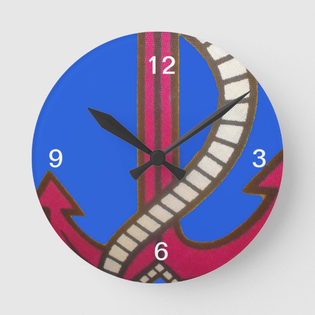 Horloge Ronde Ancre rouge (Recto)