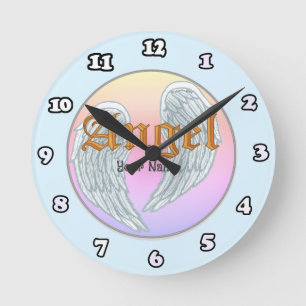 Horloge Ronde Ange des ailes