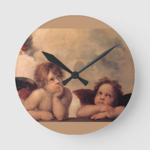 Horloge Ronde Ange Foi Raphael Foi Bénédiction Mignon