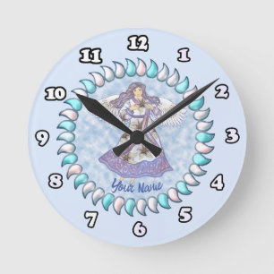 Horloge Ronde ange lily
