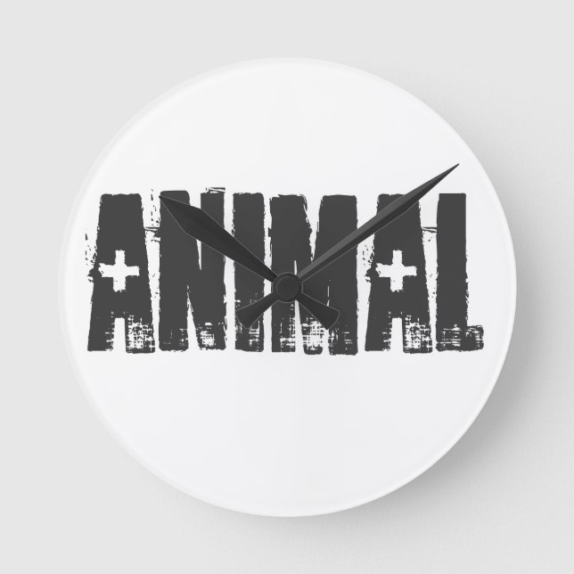 Horloge Ronde Animal - Salle de gym Fitness (Recto)