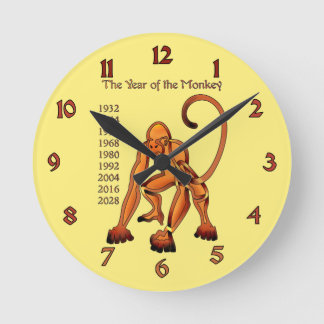 Horloge Ronde Année du singe